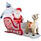 6ft. Airblown® Inflatable Rudolph Pulling Santa & Bumble Sleigh Scene